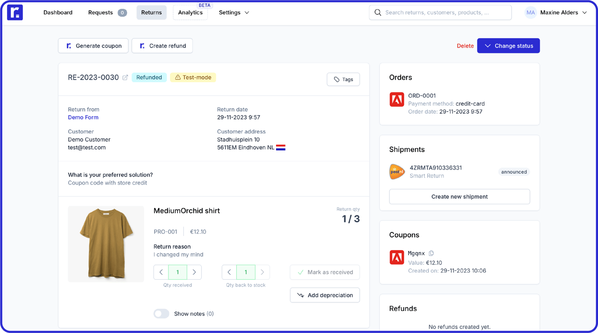 Returns process for Adobe Commerce | Returnless