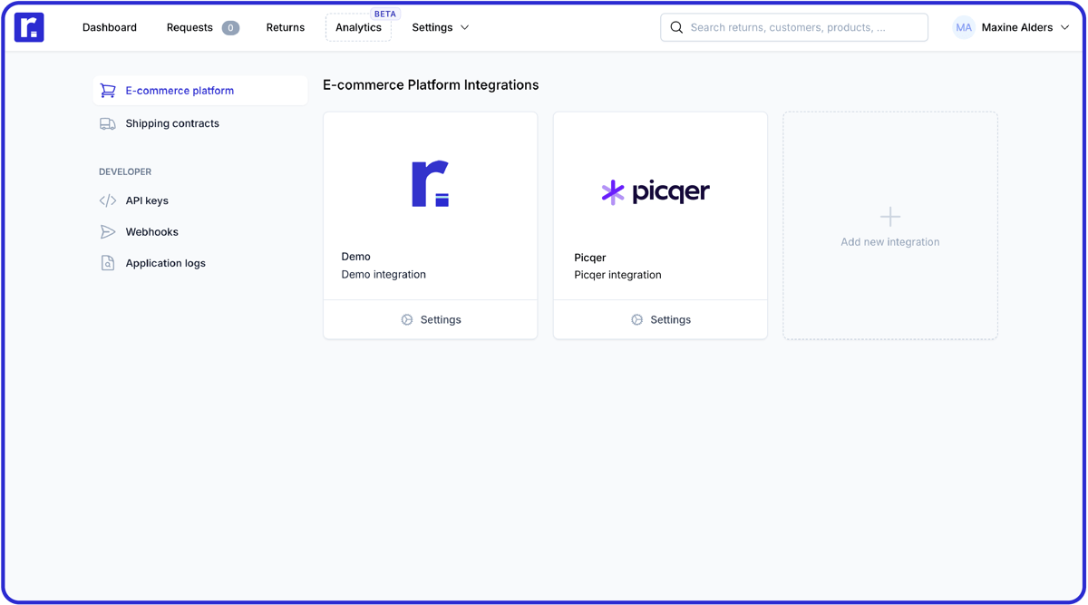 Return process for Picqer | Returnless