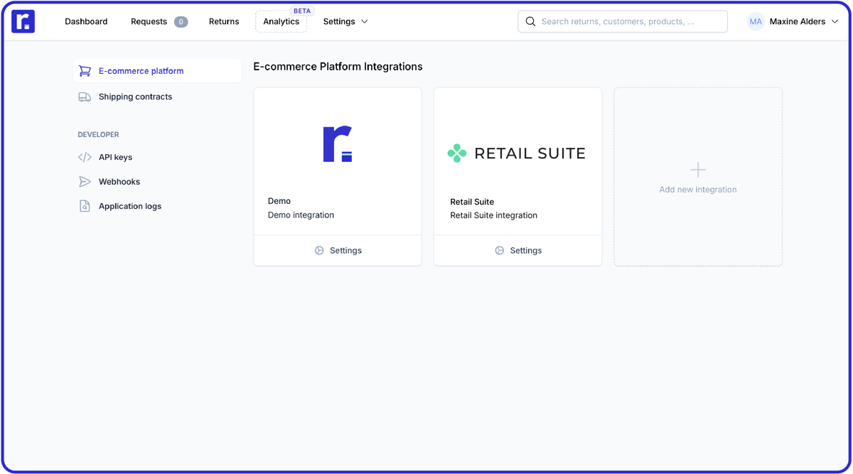 Returns process for Retail Suite by ACA | Returnless