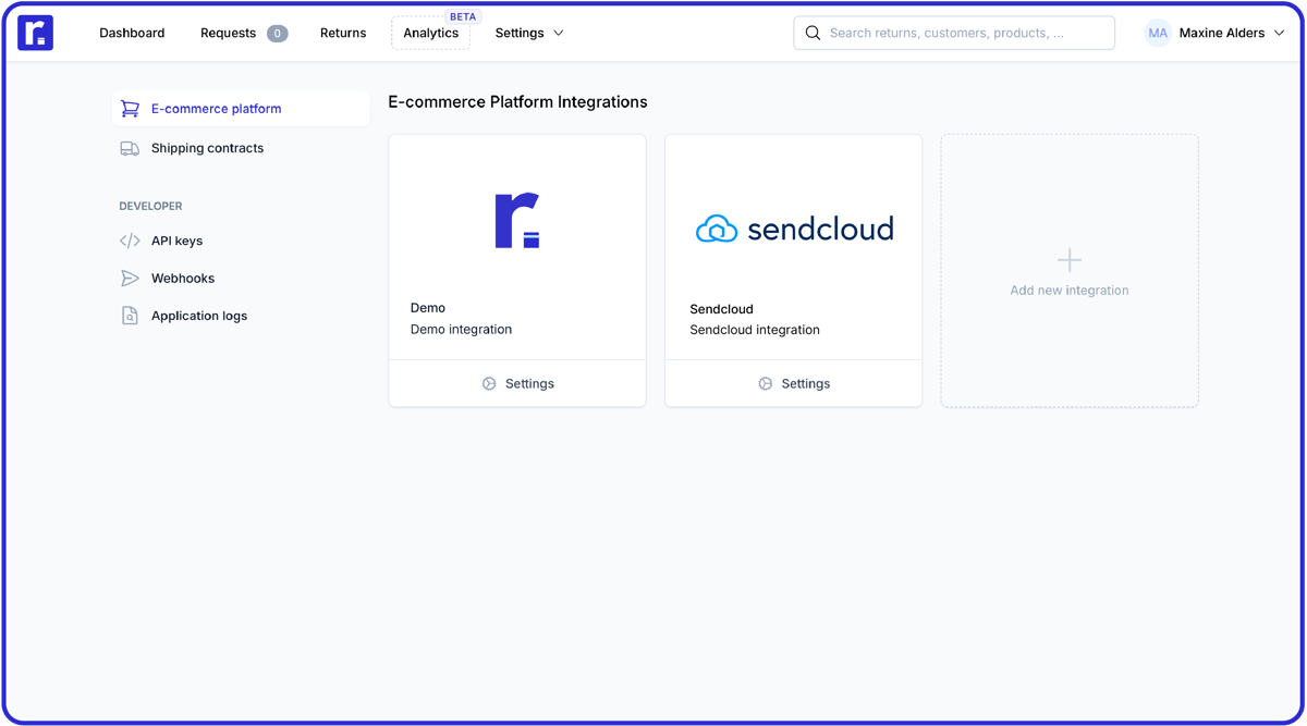 Return process for Sendcloud | Returnless