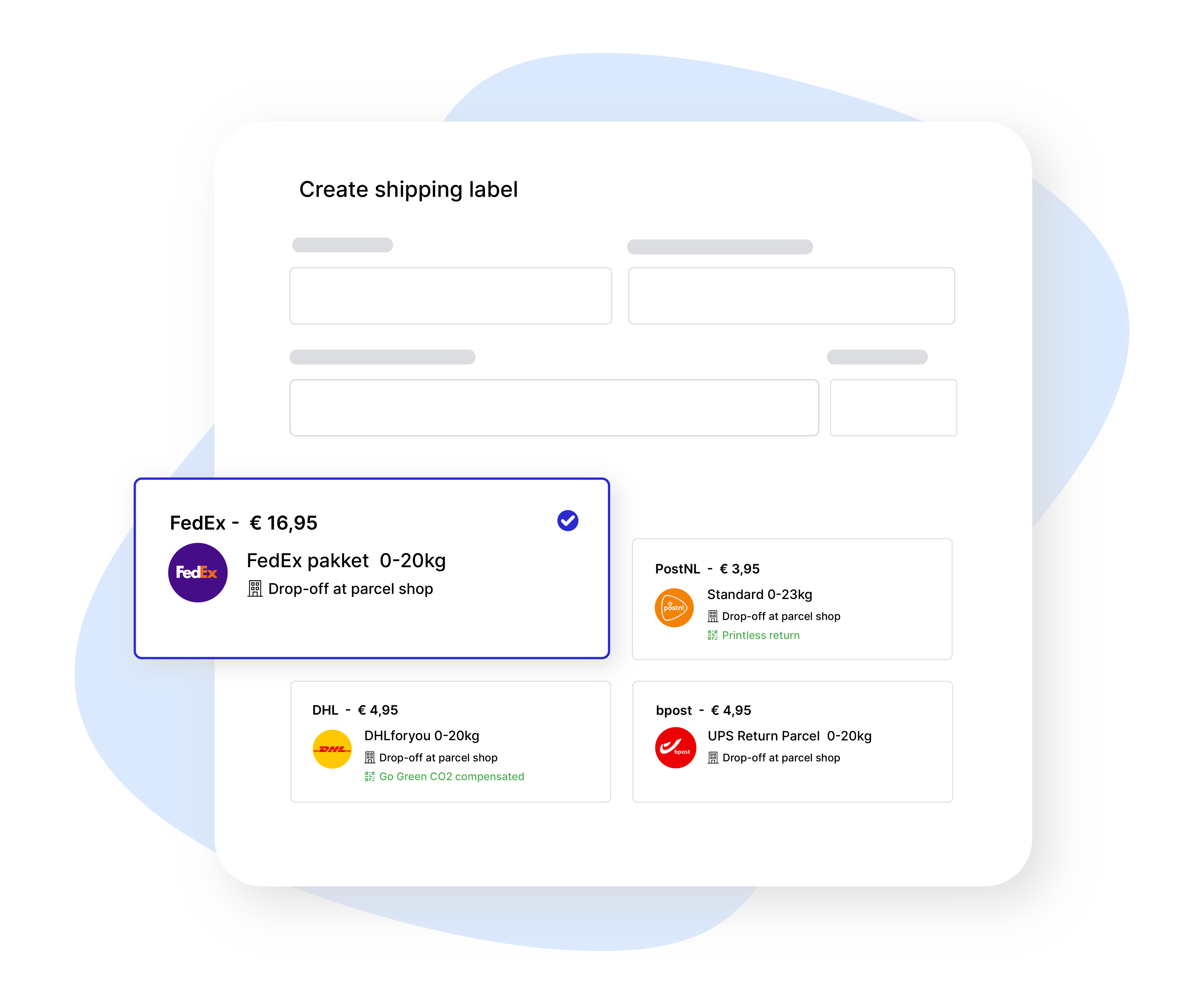 Return process with fedex returnless