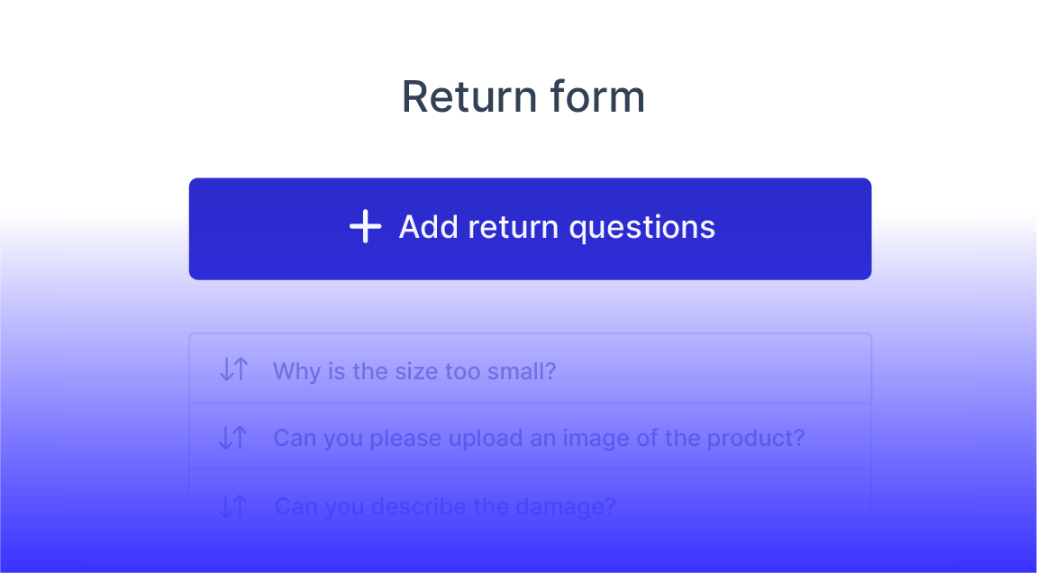 Return form - add questions