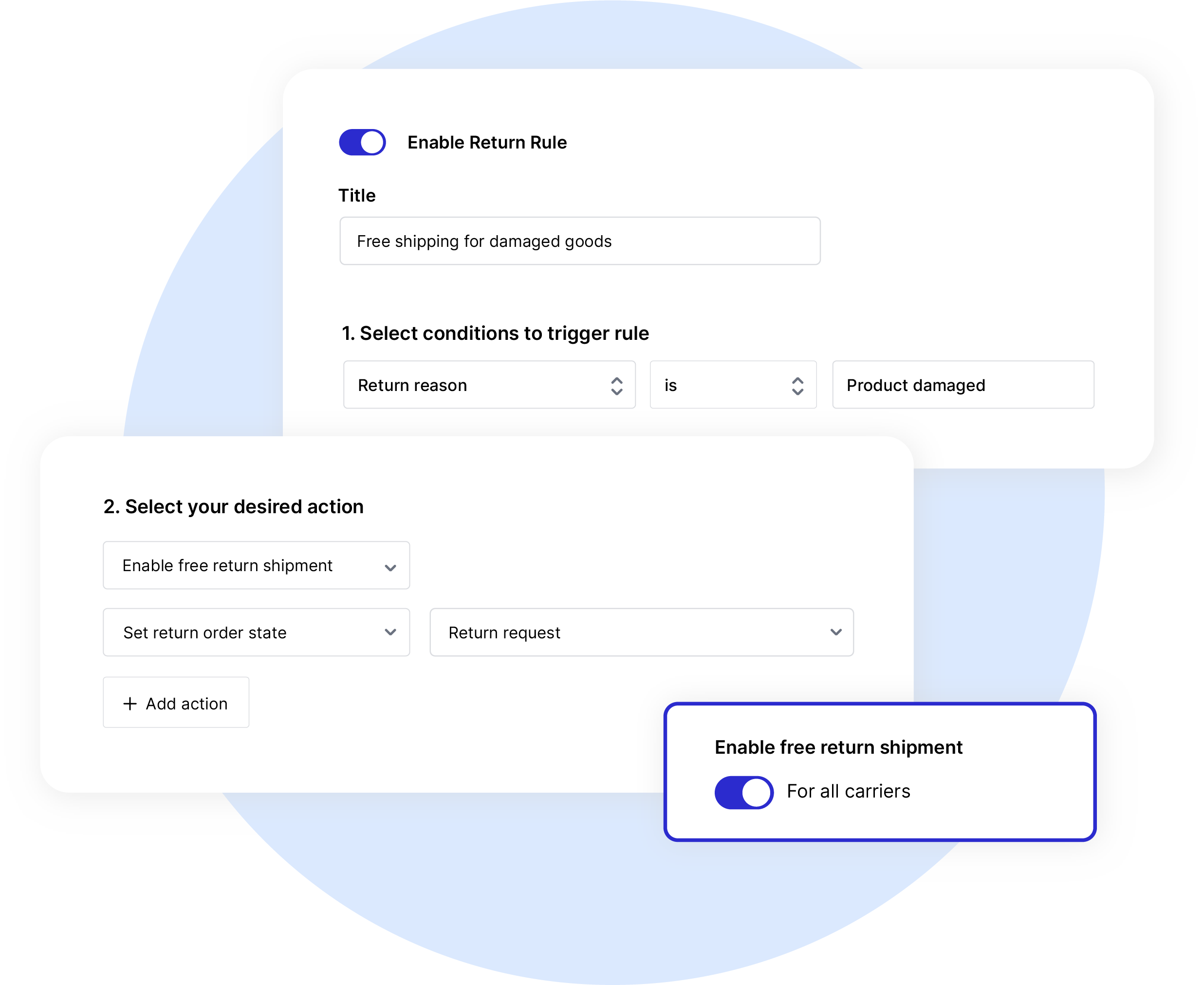Return rules - Free returns