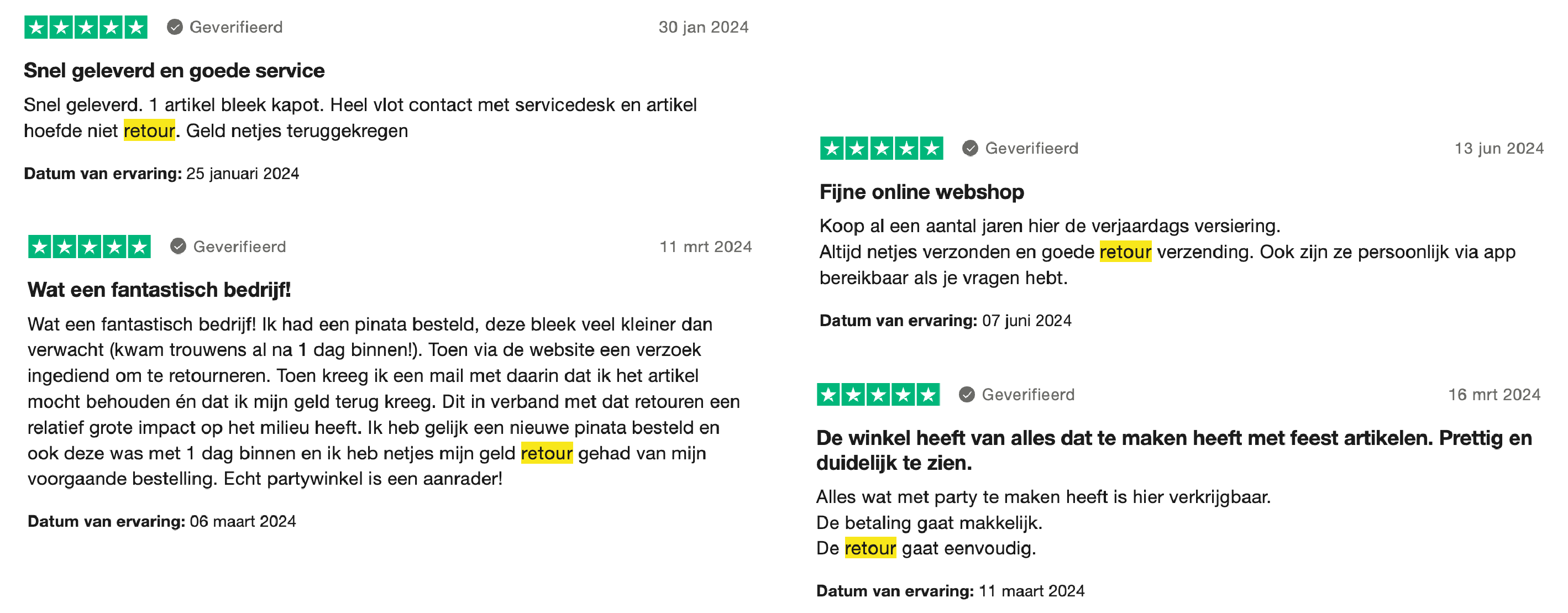 Returns process-Partywinkel-02